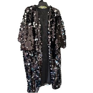 I heart raves KIMONO JACKET SEQUINS BLACK